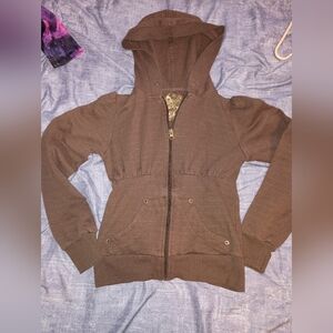 Self Esteem Girls Brown Graphic Hoodie